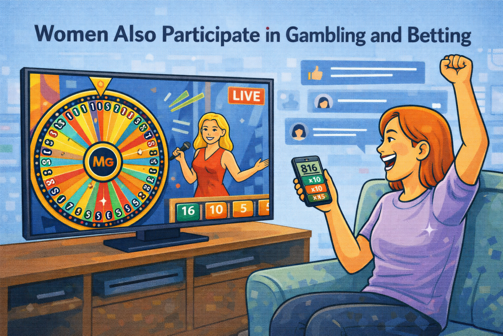 Women participate in gambling and betting